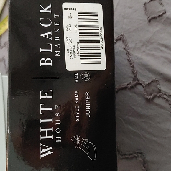 WHBM Black Juniper Heels - Picture 2 of 8